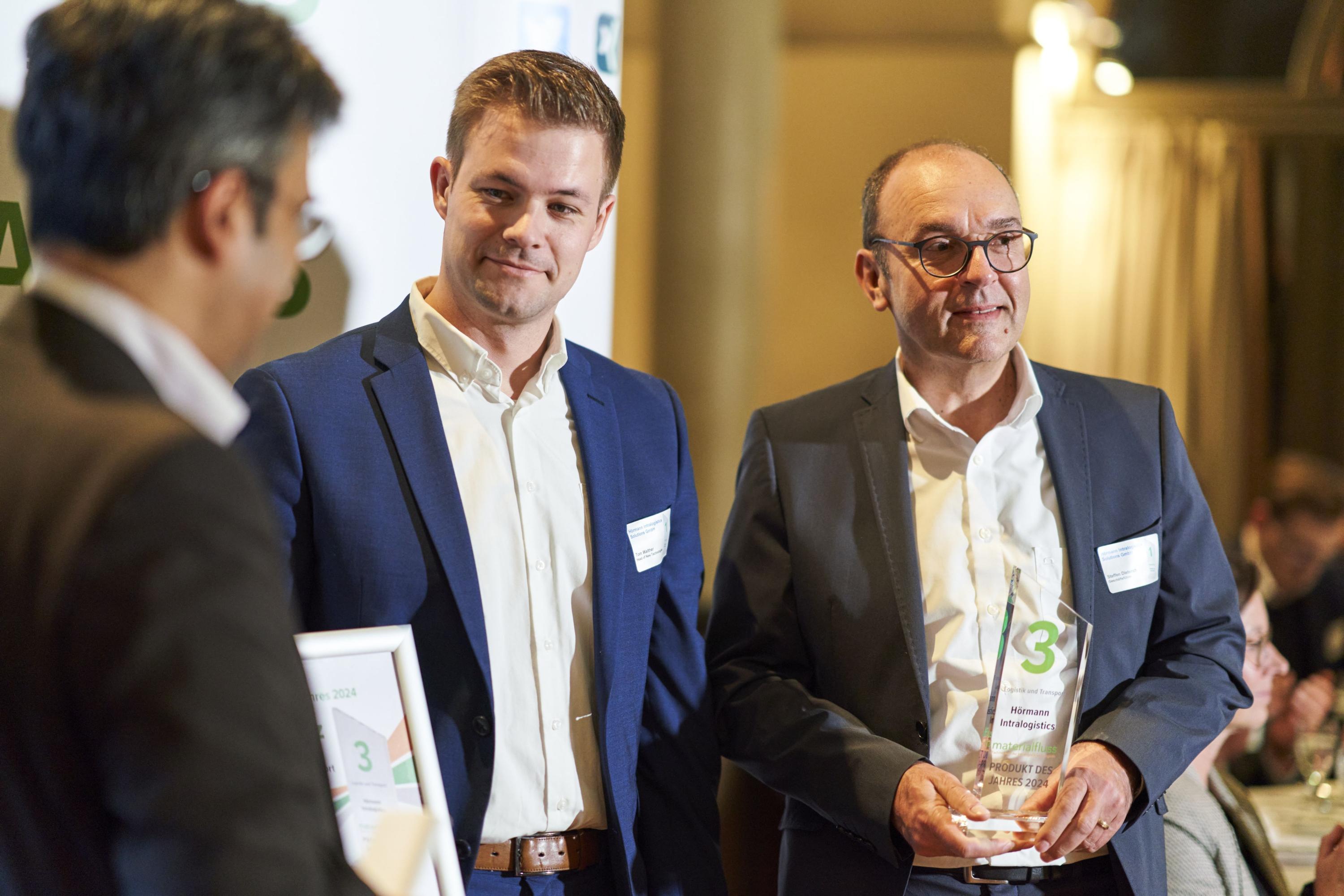 Materialfluss Magazin of the Year 2024 Award ceremony - Tom Walter and Steffen Dieterich