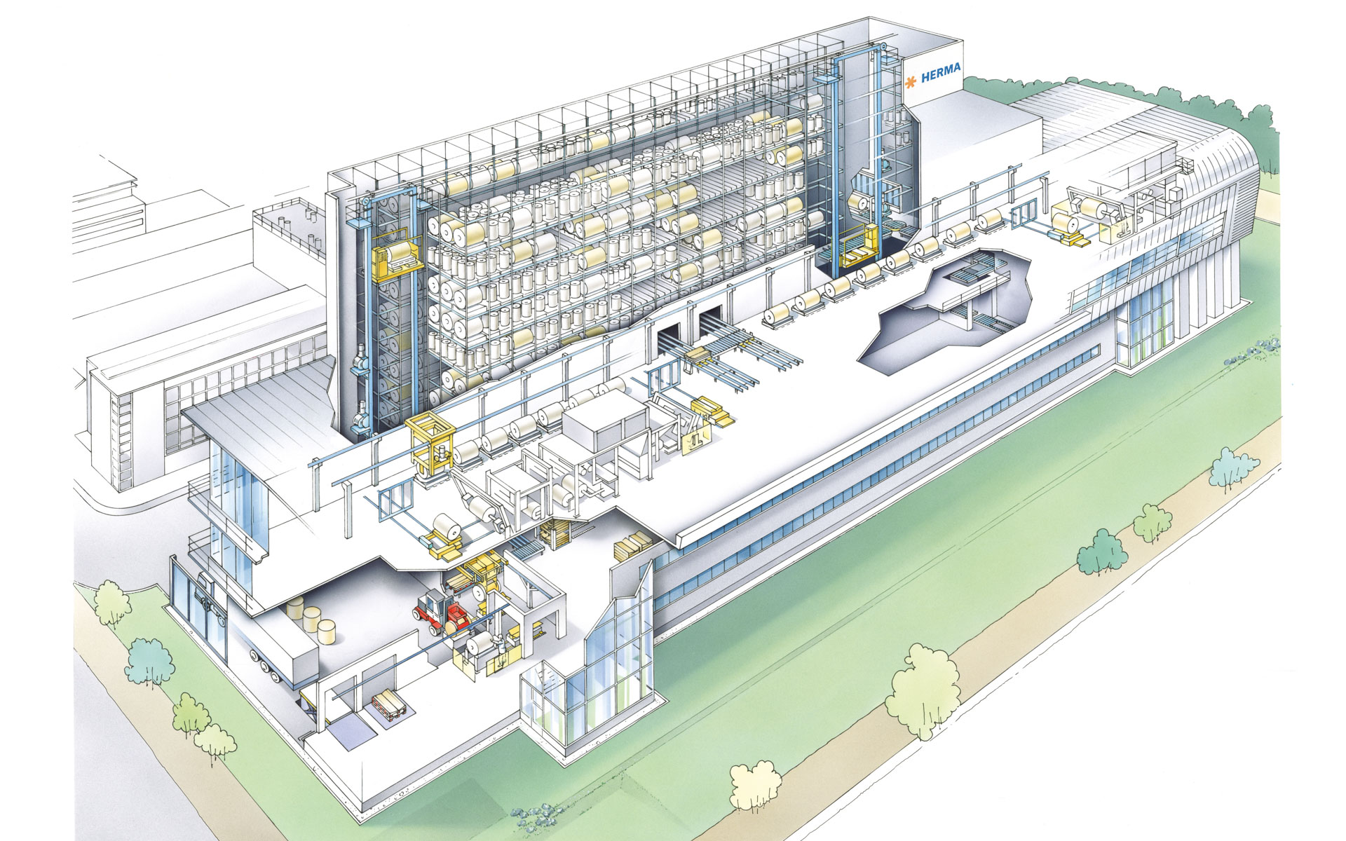 HÖRMANN Intralogistics – Automatische Papierrollenlager