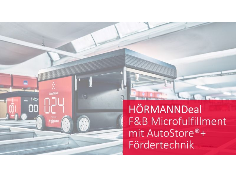 HÖRMANN Intralogistics - News - Deal F&B Microfullfilment and AutoStore plus conveyor technology