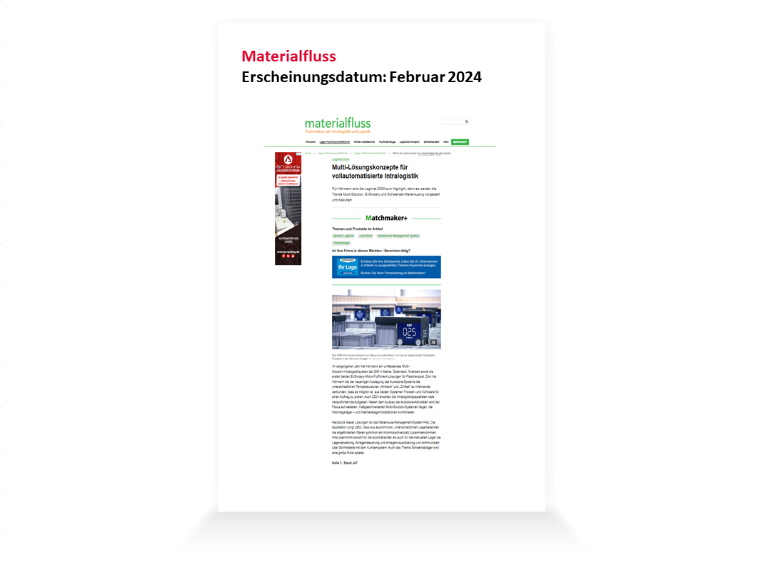 Materialfluss  - multi-solution concepts for fully automated intralogistics