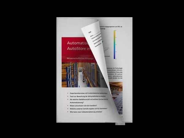 Whitepaper Cover Automatisierungspotential mit AutoStore im Mittelstand