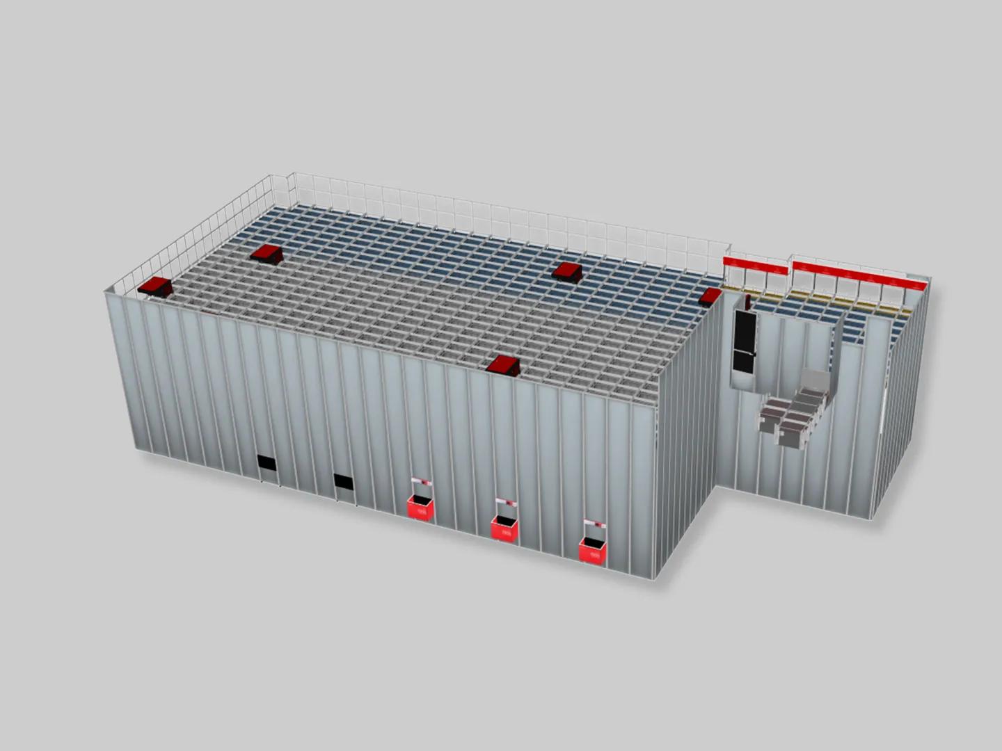 Visualisierung der AutoStore-Konfiguration für die Durst Group