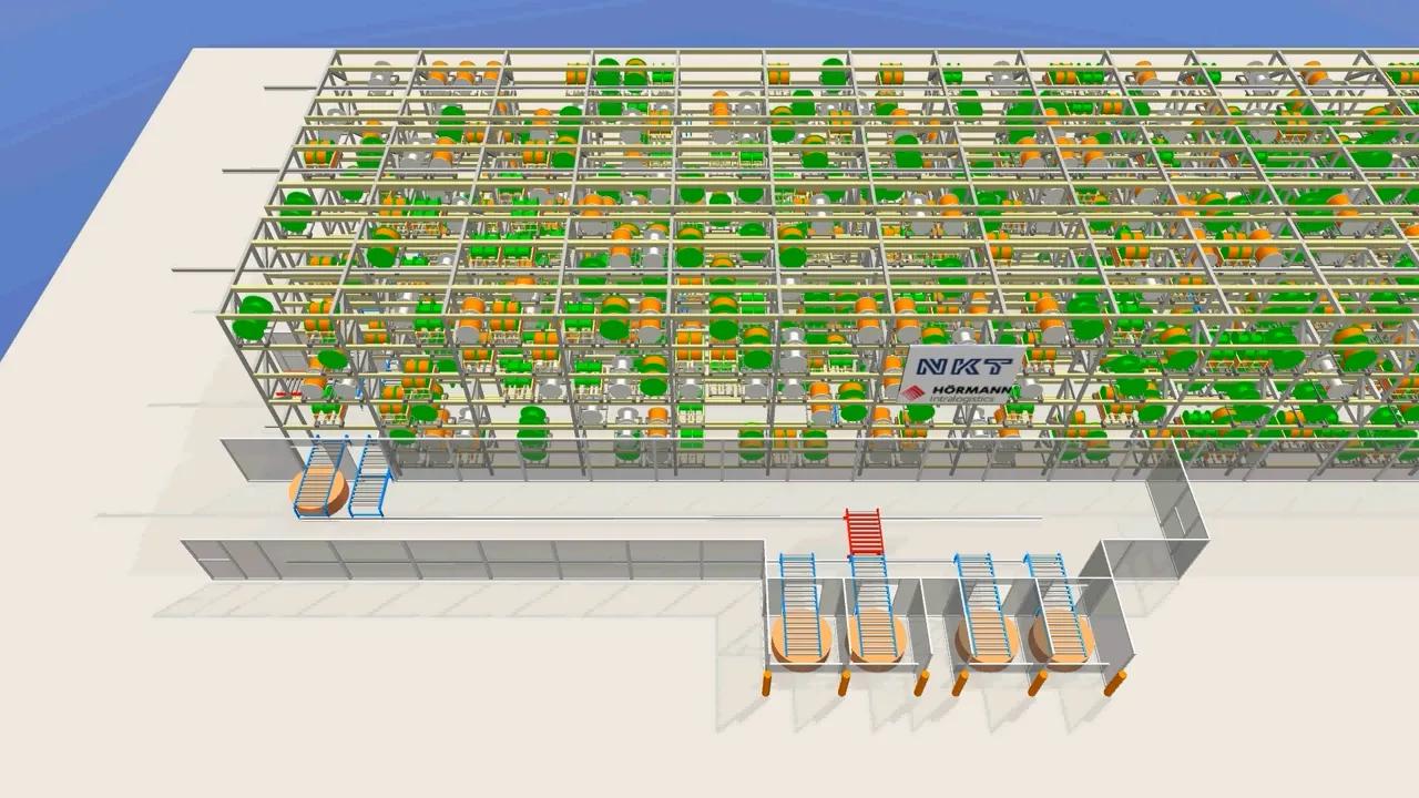 Renewal of the conveyor technology at the automatic wire storage system