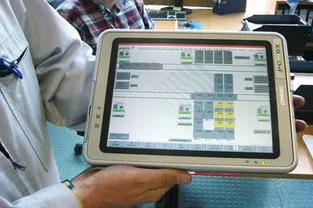 Benutzeroberfläche für die Bedienung eines Systems von HÖRMANN Logistik.