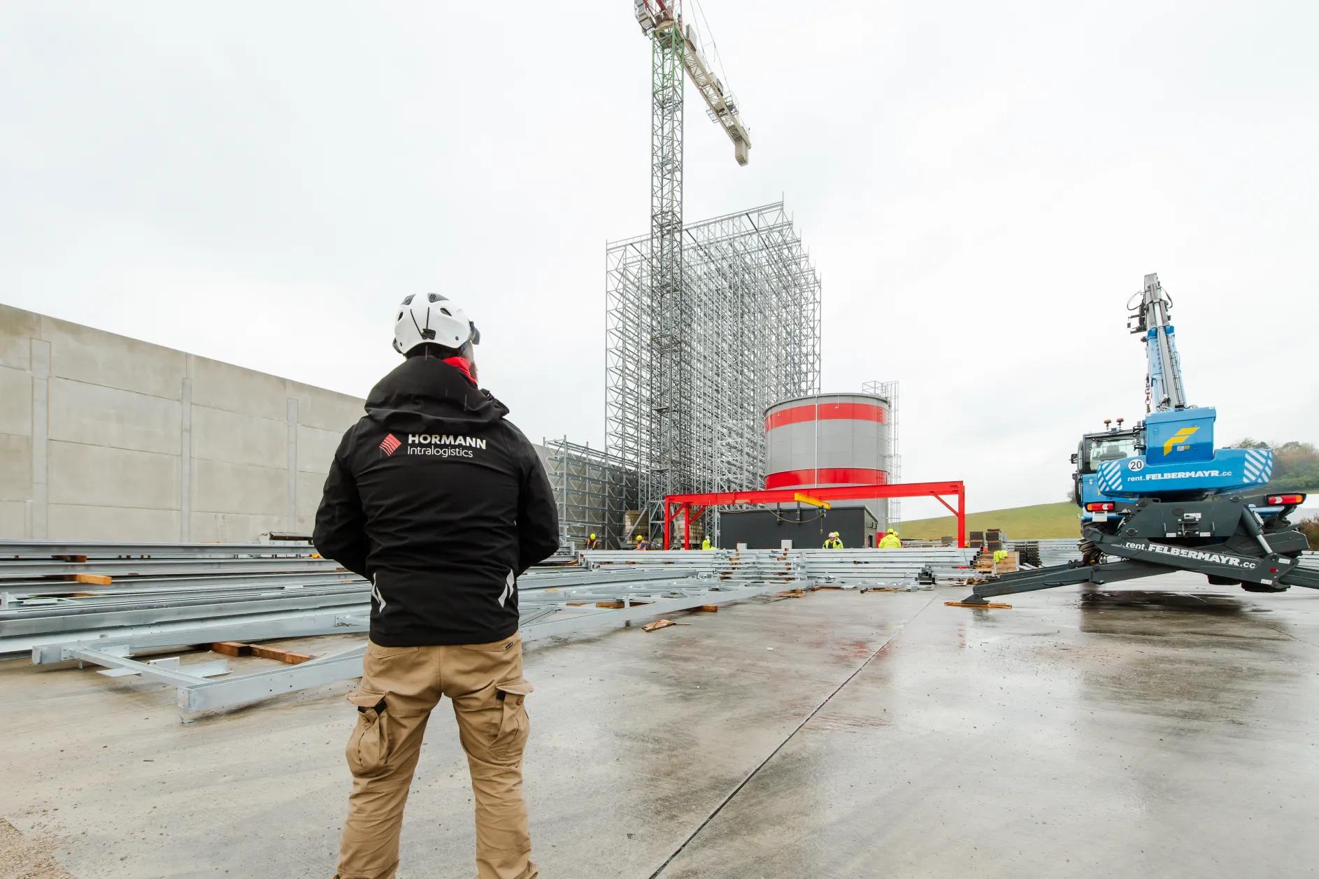 Construction of the high-bay warehouse