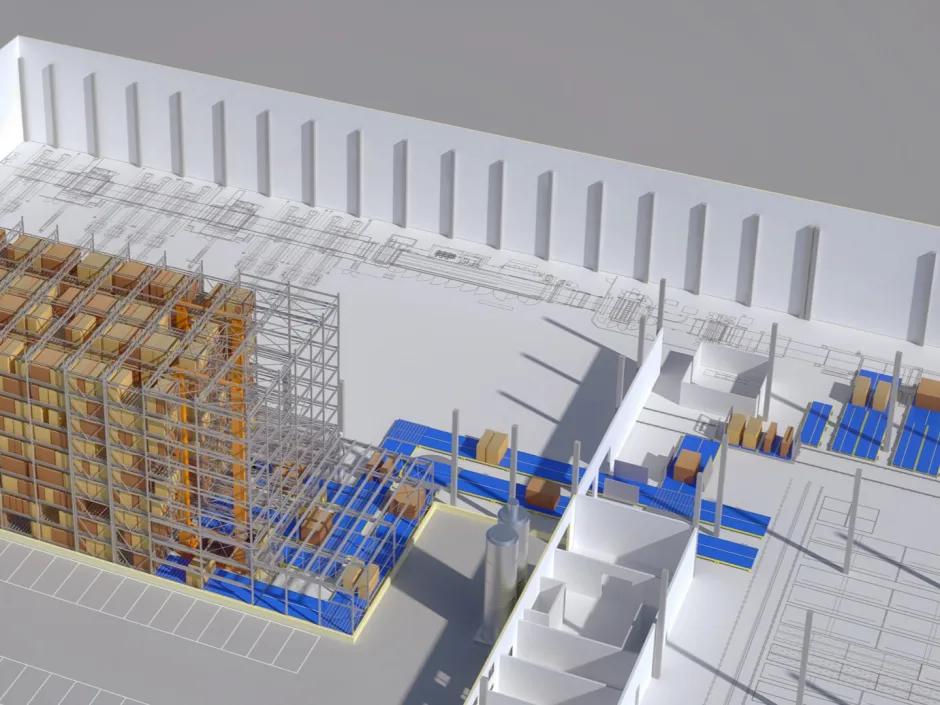 Visualisierung des HÖRMANN Intralogistics Lieferumfangs